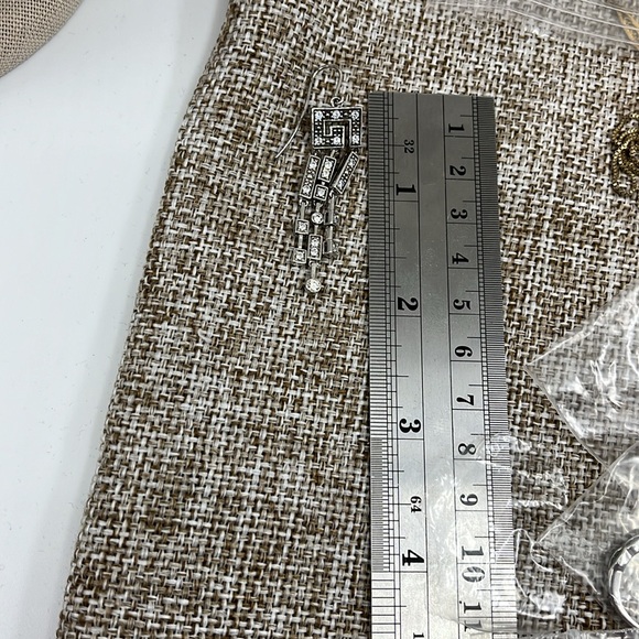 Vintage Diamonique Sterling Silver Dangle Earrings - Picture 13 of 16